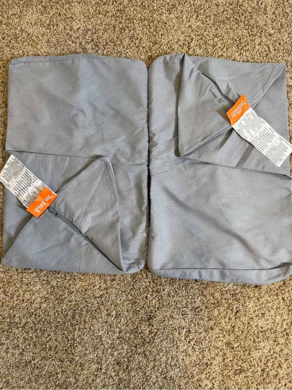Set of 2 Gray "Koala" Nugget Triangle Covers Brand New